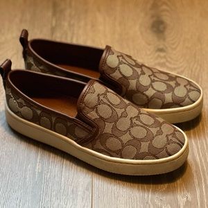 Coach Signature Slips Ons Size 7B